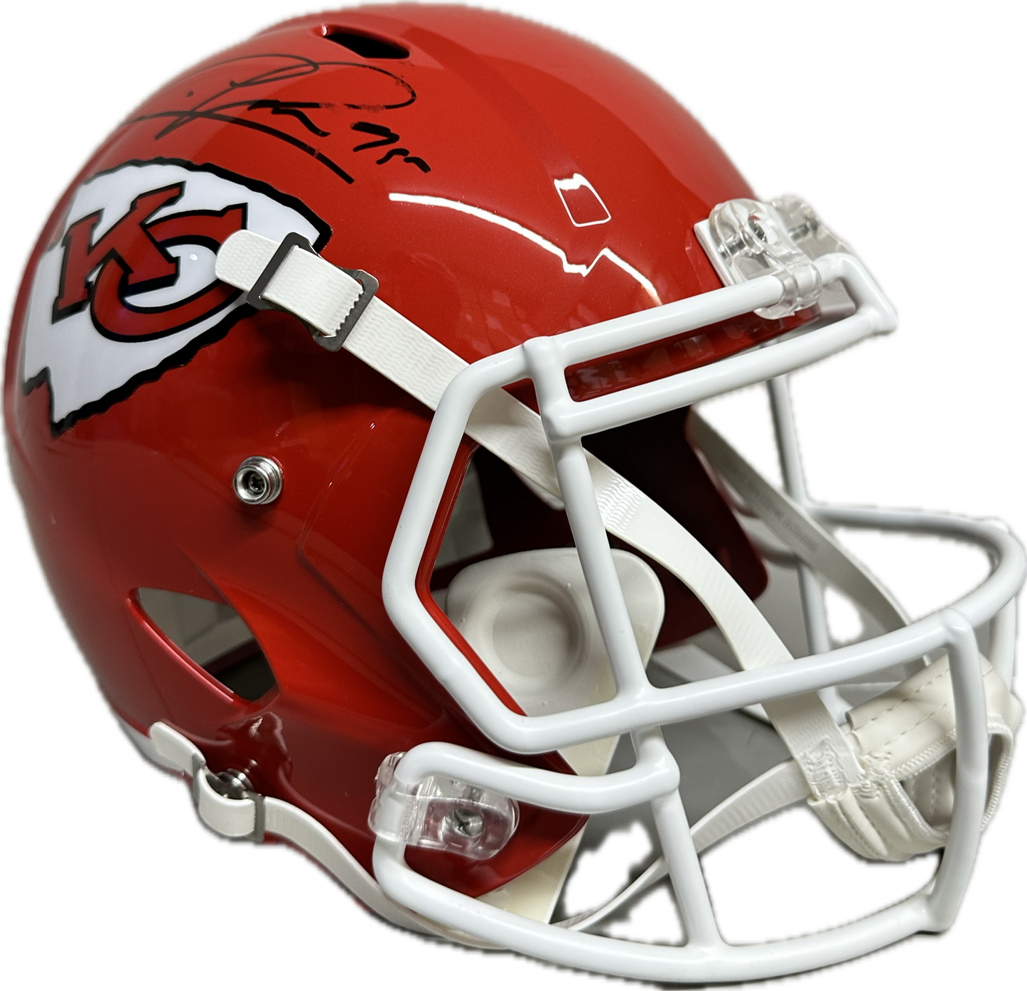 Chris Jones Kansas City Full Size Home Speed Football Helmet (PIA)