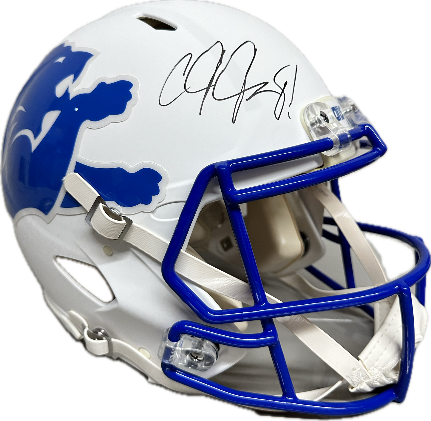 Calvin Johnson Signed Detroit Full Size Lunar Football Helmet (JSA)