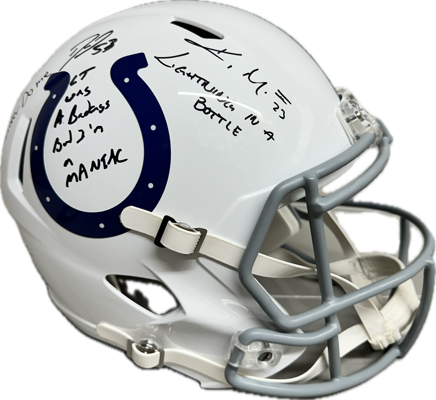 Moore/Willis/Leonard/Blackmon Colts Signed Indianapolis  Full Size Football Helmet (JSA)