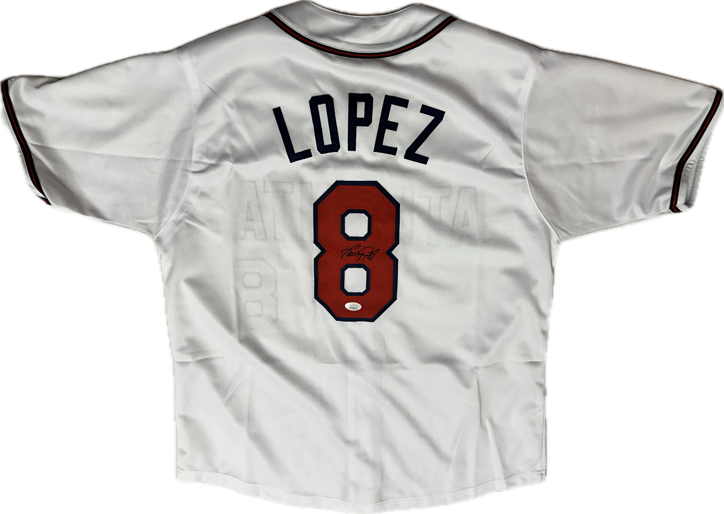 Javy Lopez Signed Custom Atlanta Autographed Baseball Jersey (JSA)