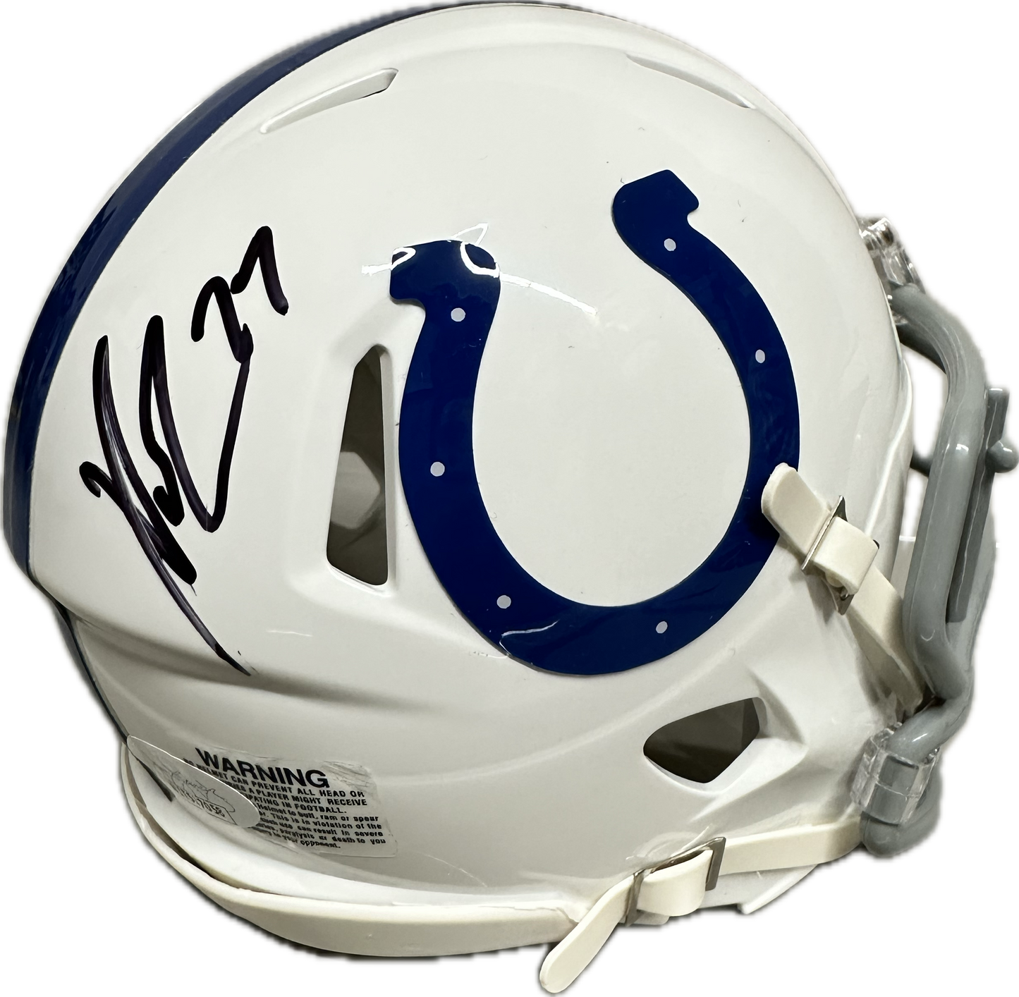 Xavier Rhodes Indianapolis White Speed Mini Football Helmet (JSA)