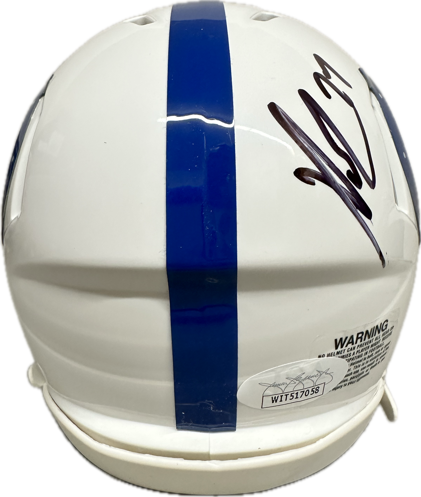 Xavier Rhodes Indianapolis White Speed Mini Football Helmet (JSA)
