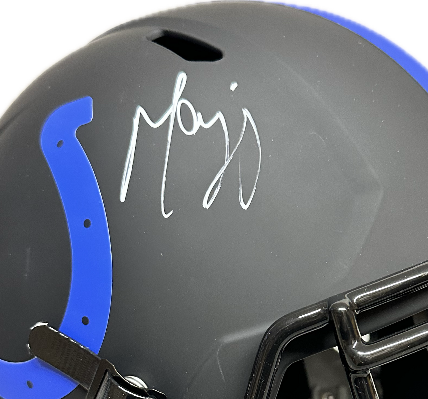 Marvin Harrison Indianapolis Eclipse Signed Full Size Football Helmet (JSA)