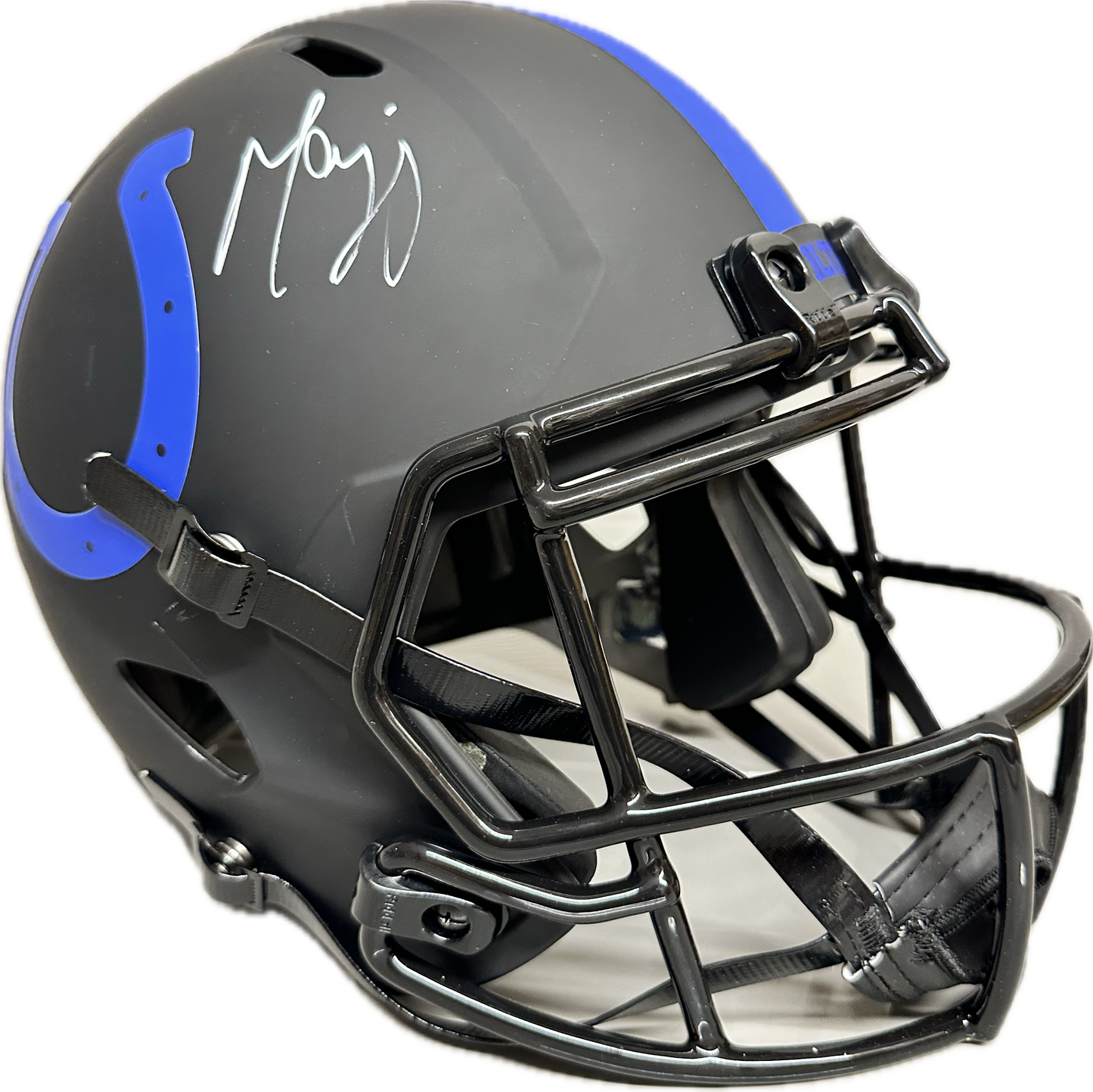 Marvin Harrison Indianapolis Eclipse Signed Full Size Football Helmet (JSA)