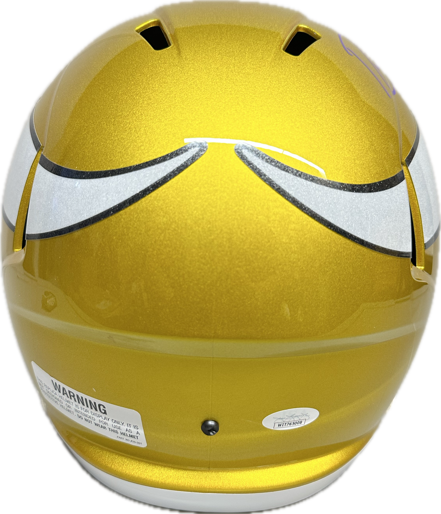 Randy Moss "HOF 18" Inscription Minnesota Gold Full Size Football Helmet (JSA)