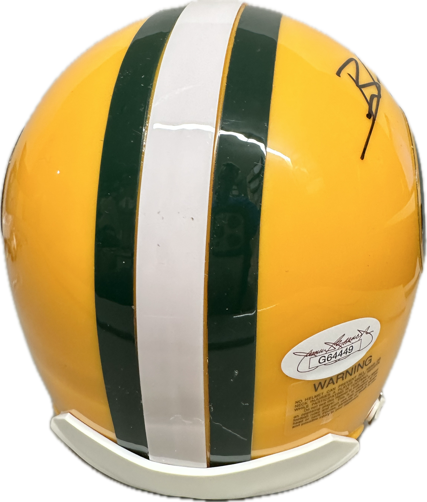 Brandon Saine Green Bay Signed Mini Football Helmet (JSA)