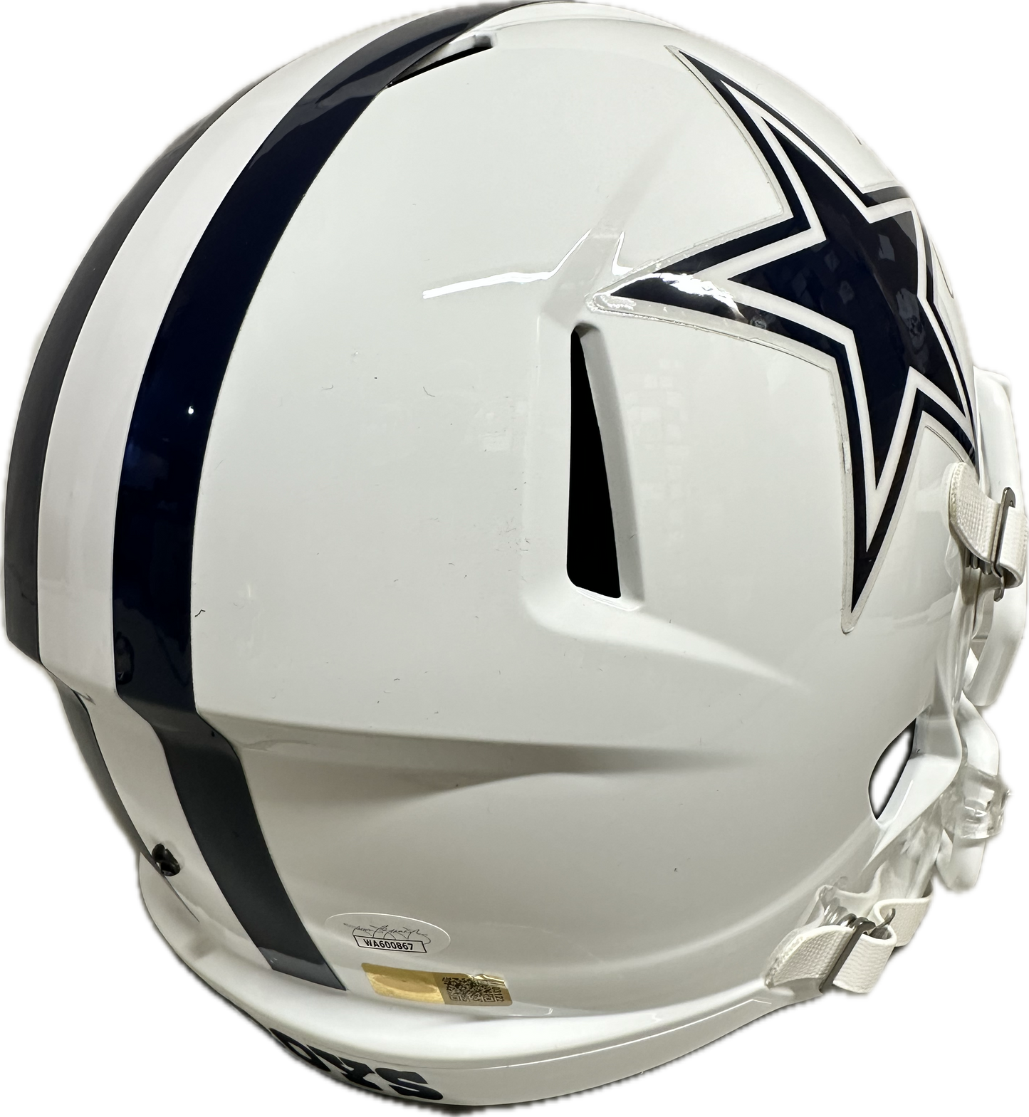 Trevon Diggs "11 INTs" and Everson Walls Signed Full Size White Helmet Football Helmet (JSA)