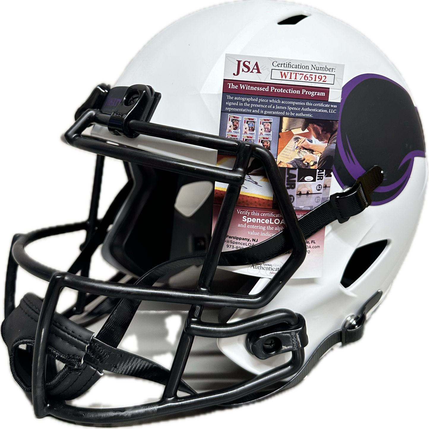 Randy Moss Minnesota Lunar Full Size Football Helmet (JSA)