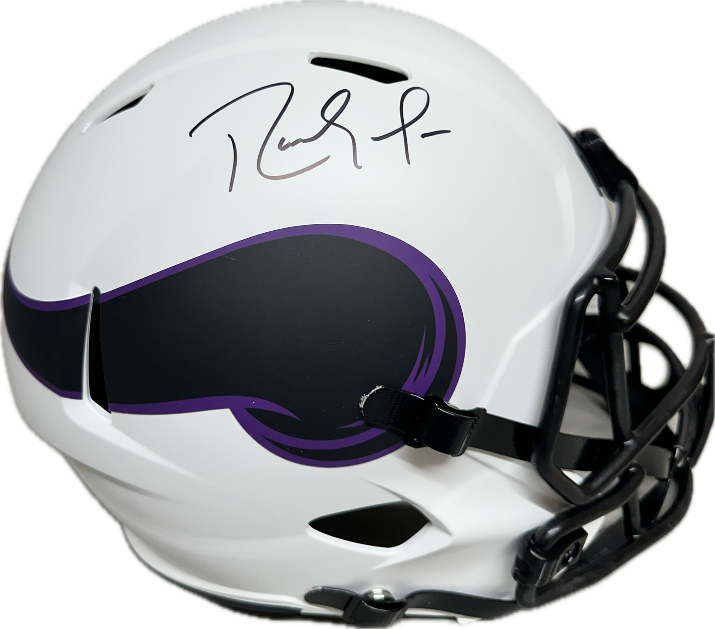 Randy Moss Minnesota Lunar Full Size Football Helmet (JSA)