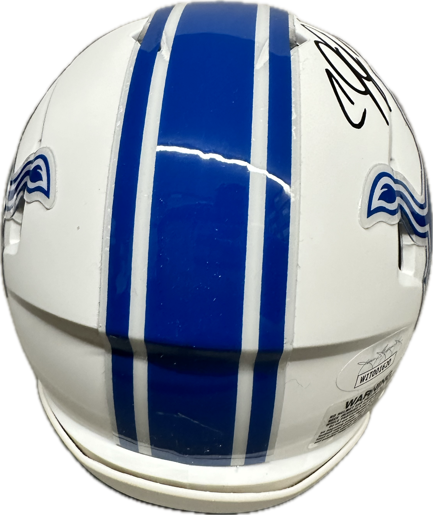 Calvin Johnson Detroit White Signed Mini Football Helmet (JSA)
