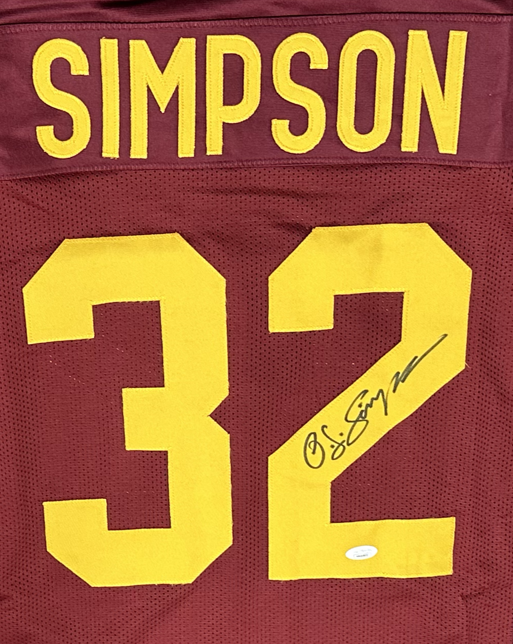 O.J. Simpson Custom Autographed Football Jersey (JSA)