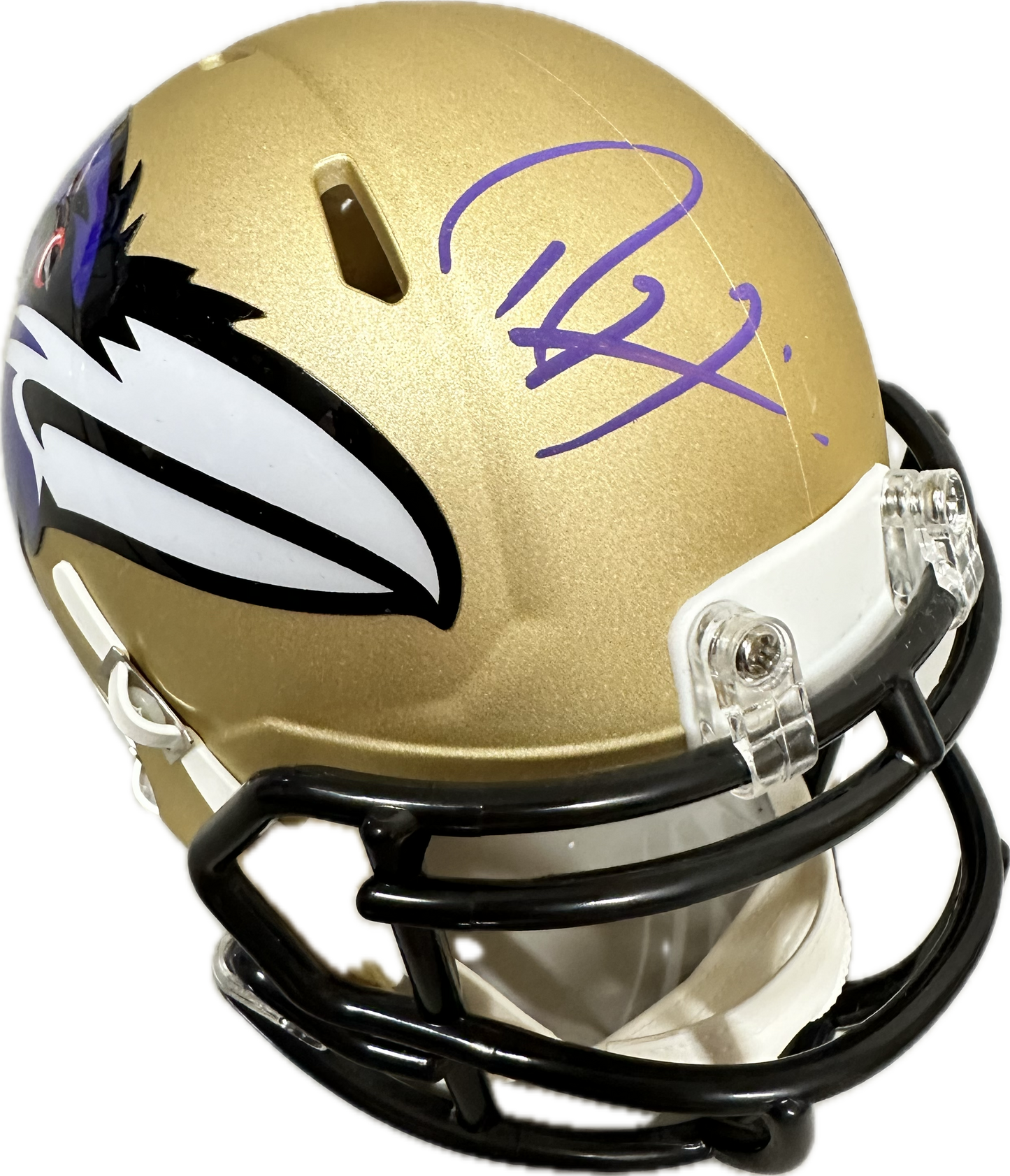 Ray Lewis Baltimore AMP Signed Mini Football Helmet (JSA)