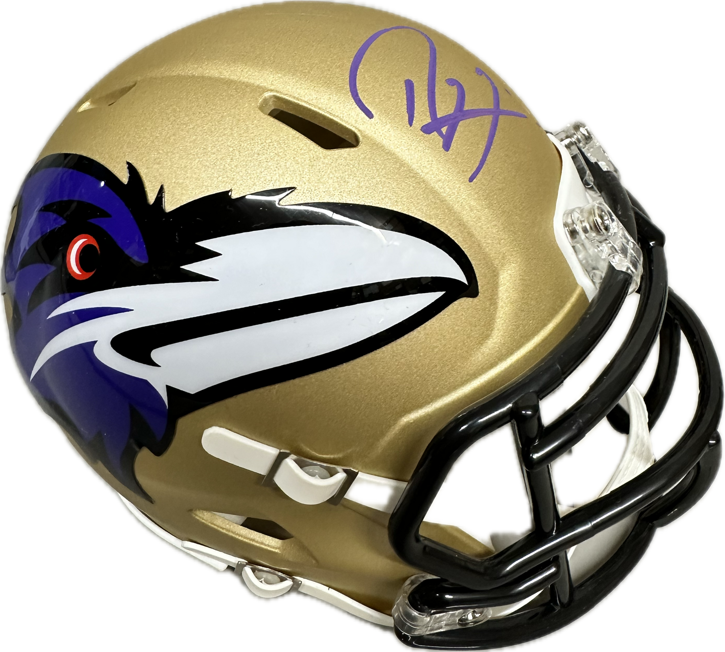 Ray Lewis Baltimore AMP Signed Mini Football Helmet (JSA)