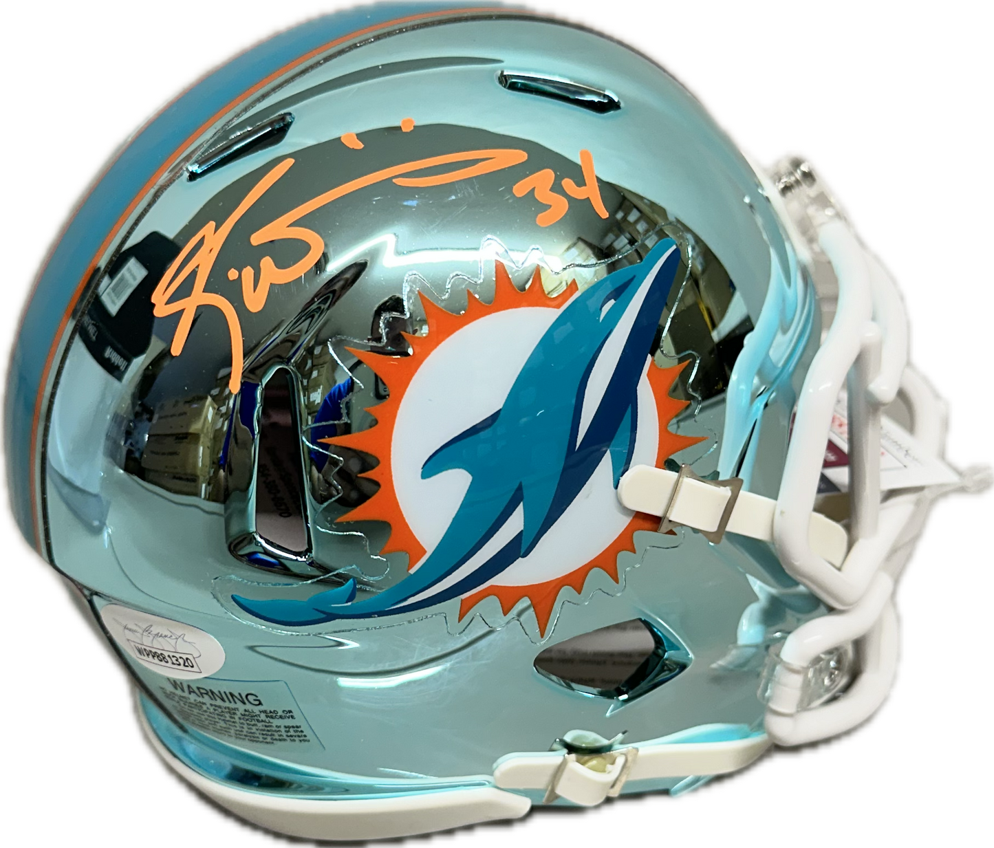 Ricky Williams Miami Mirror Signed Mini Football Helmet (JSA)