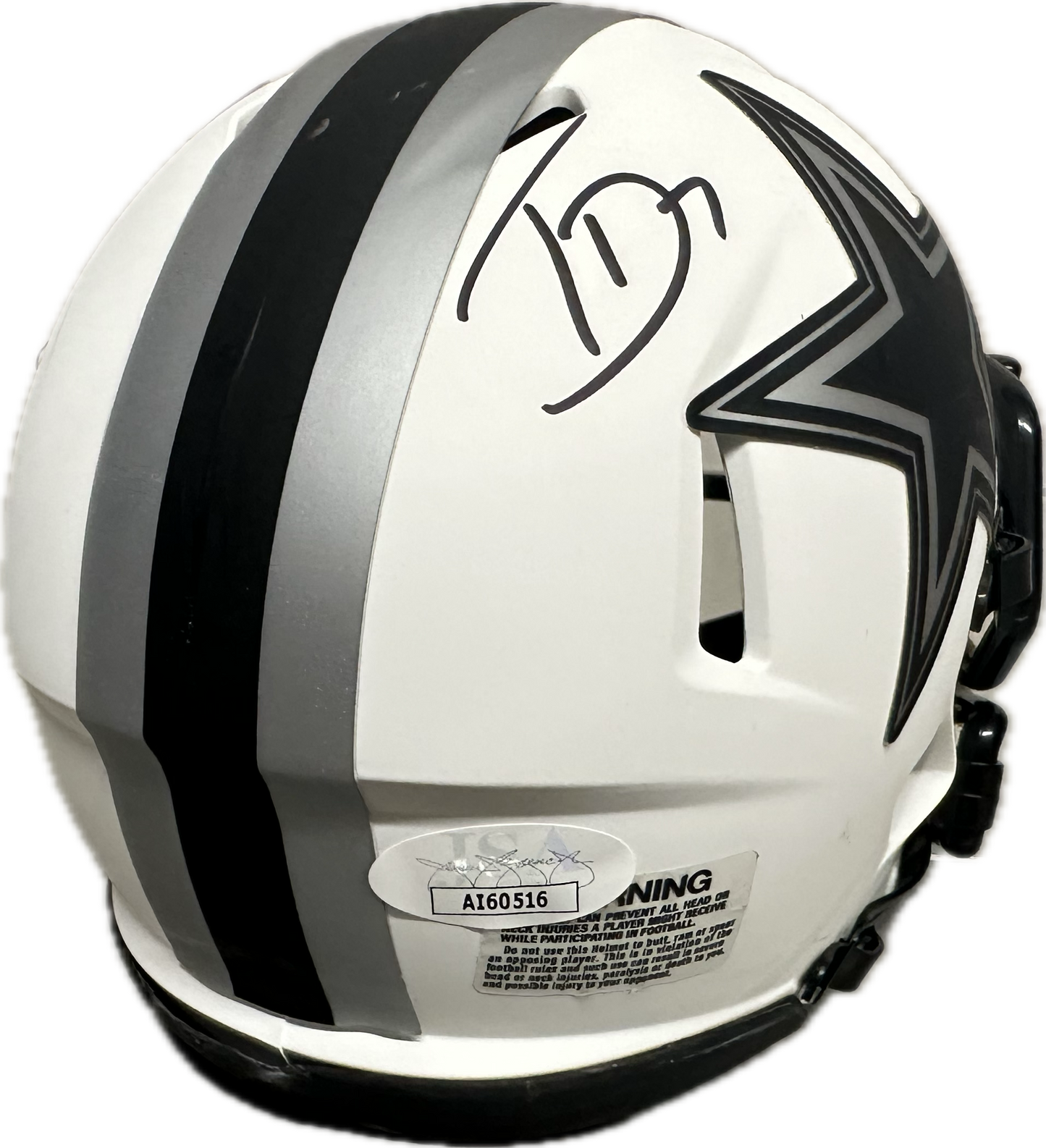 Trevon Diggs Dallas Mini Football Helmet (JSA)