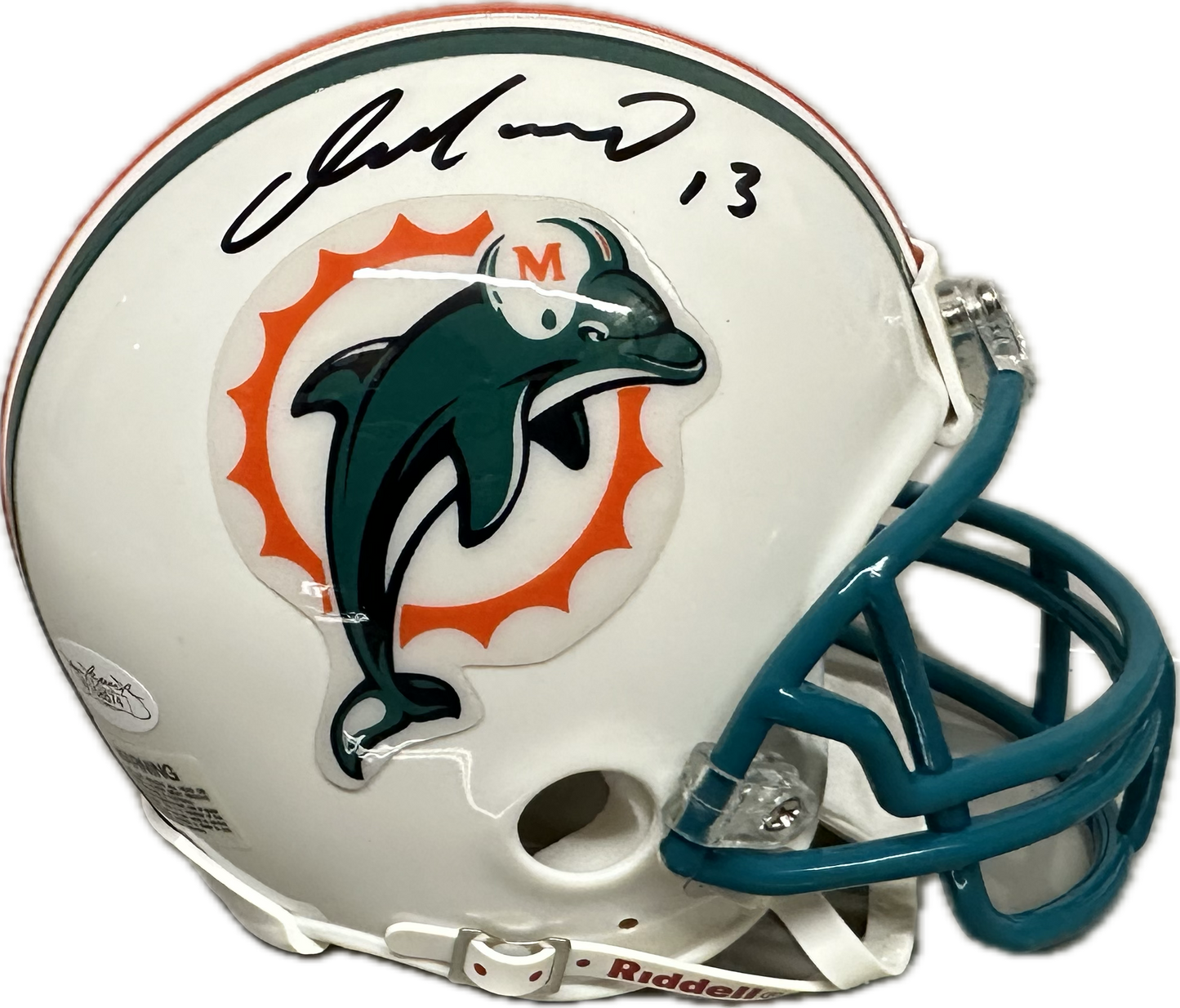 Dan Marino Miami White Mini Football Helmet (JSA)
