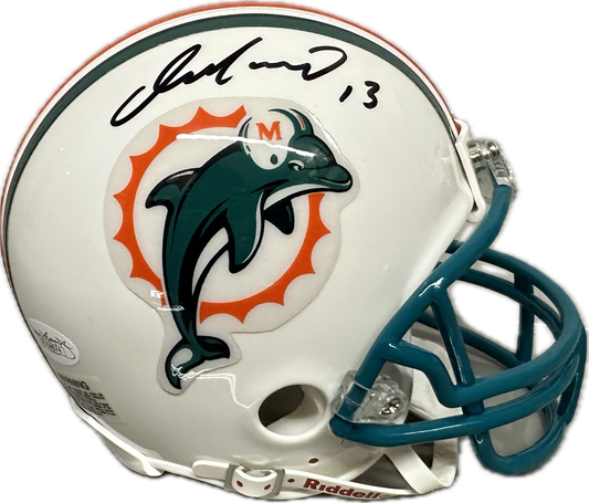 Dan Marino Miami White Mini Football Helmet (JSA)