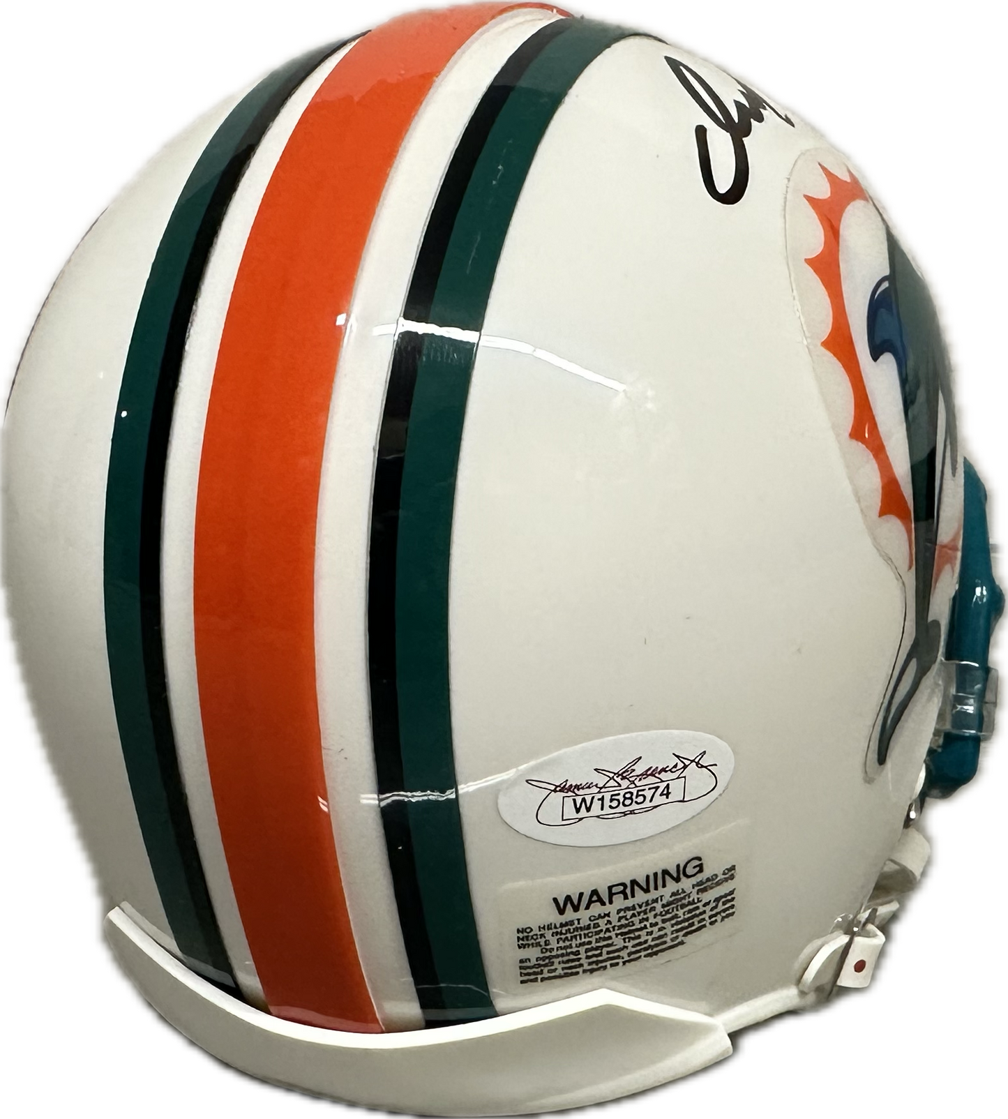 Dan Marino Miami White Mini Football Helmet (JSA)