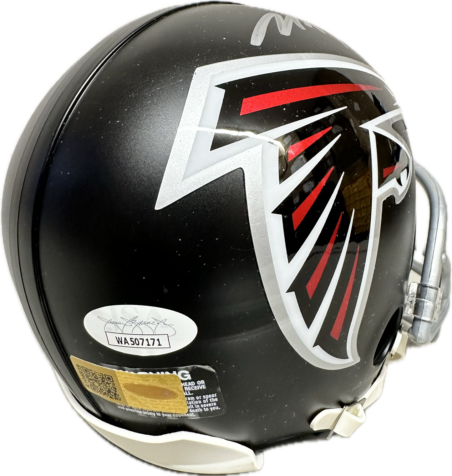 Michael Vick Home Falcons Signed Mini Football Helmet (JSA)