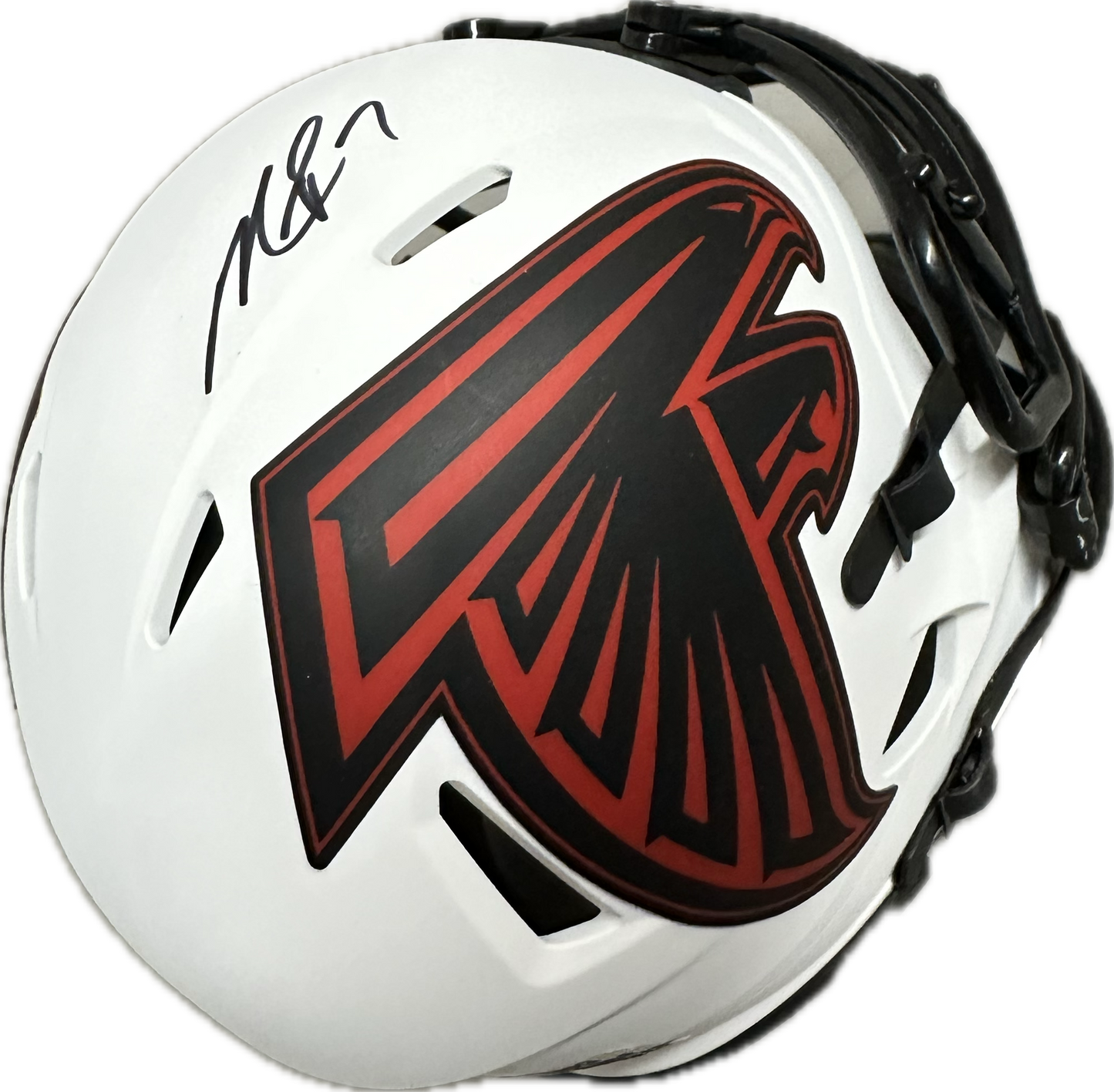 Michael Vick Home Falcons Lunar Signed Mini Football Helmet (JSA)