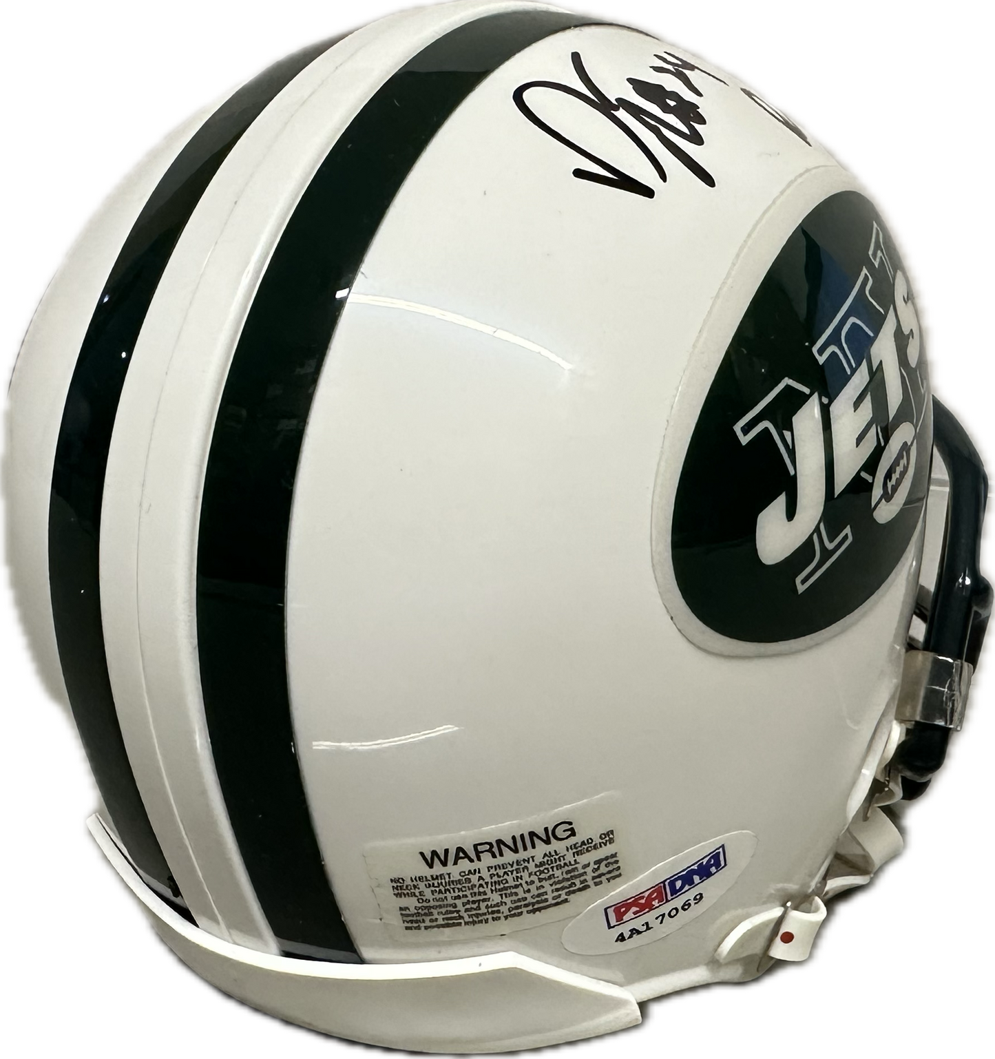 Darrelle Revis Inscription "Revis Island" New York Jets White Mini Football Helmet (JSA)