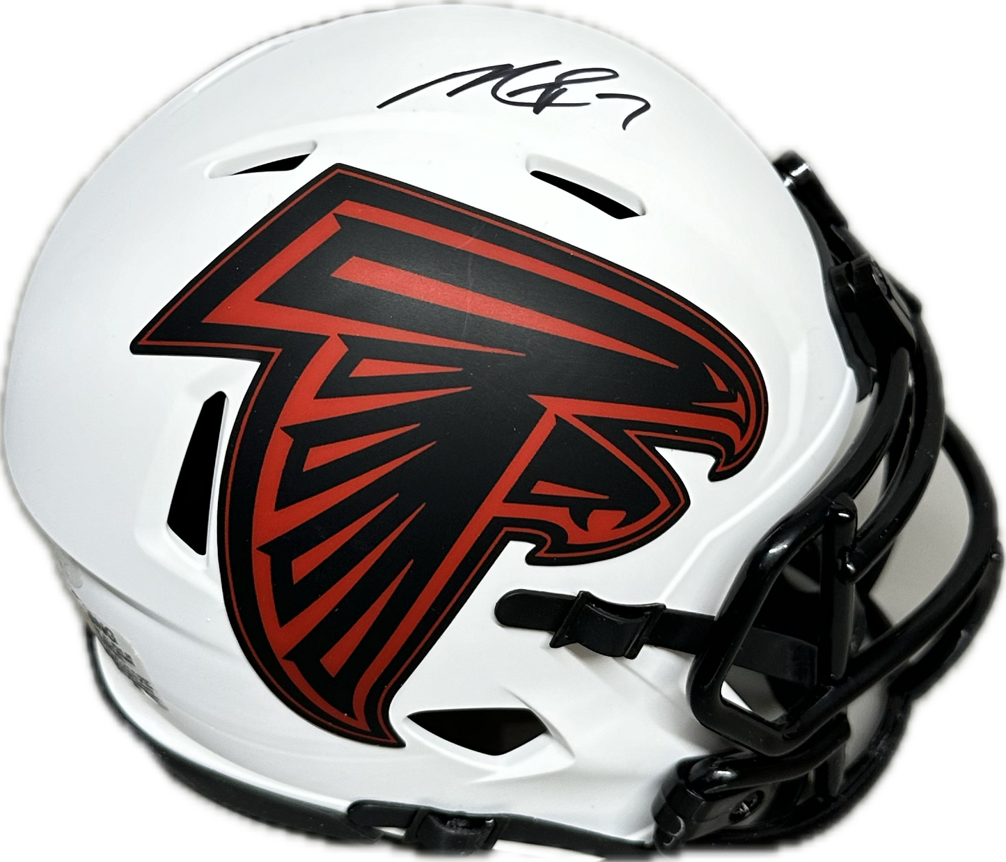 Michael Vick Home Falcons Lunar Signed Mini Football Helmet (JSA)