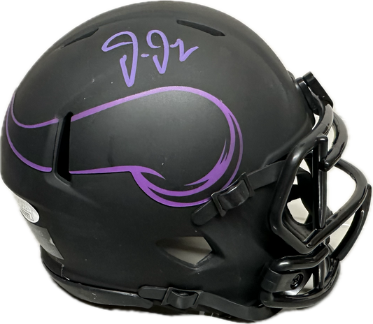 Justin Jefferson Minnesota Eclipse Mini Football Helmet (JSA)