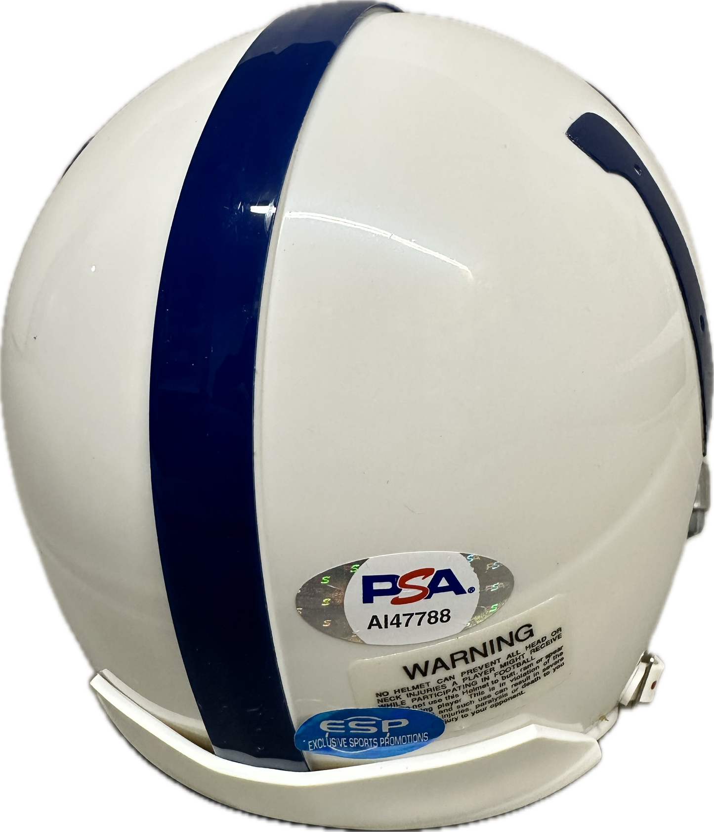 Peyton Manning Indianapolis White Mini Football Helmet (PSA)