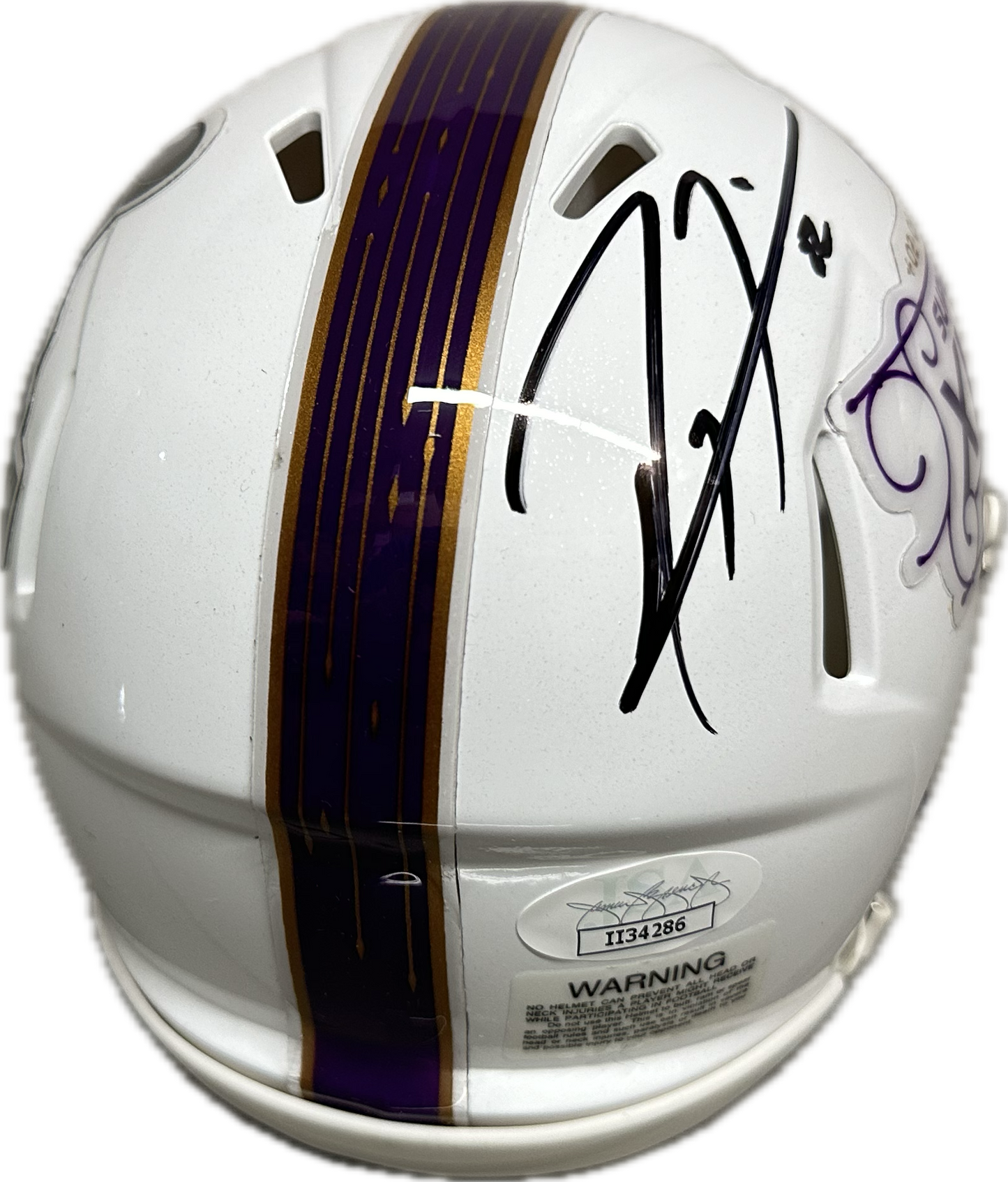 Ray Lewis Super Bowl New Orleans Signed Mini Football Helmet (JSA)