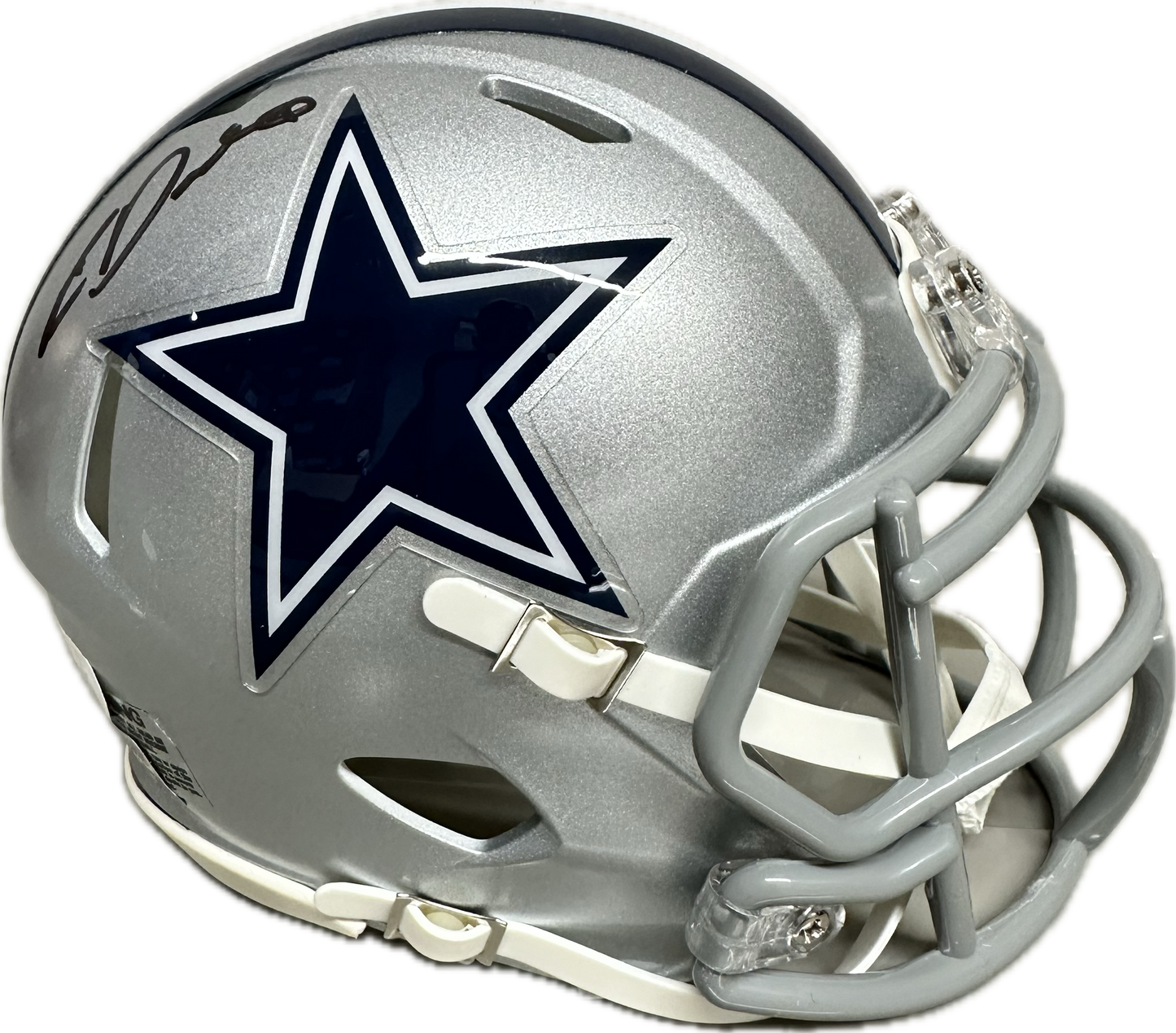 Rico Dowdle Dallas Signed Speed Grey Mini Football Helmet (JSA/PIA)