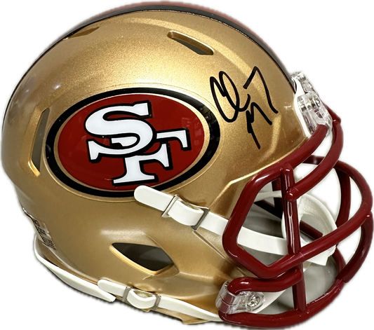 Christian McCaffrey San Francisco Signed Speed Mini Football Helmet (PIA)