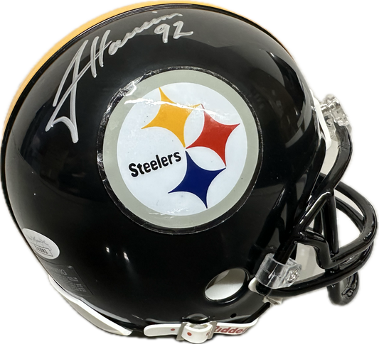 James Harrison Pittsburgh Black Signed Mini Football Helmet (JSA)