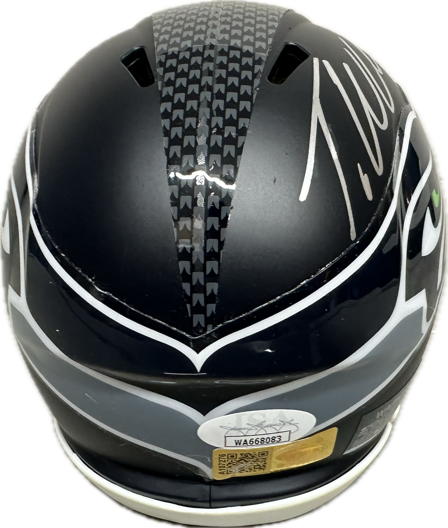 Tariq Woolen Seattle Home Signed Mini Football Helmet (JSA)