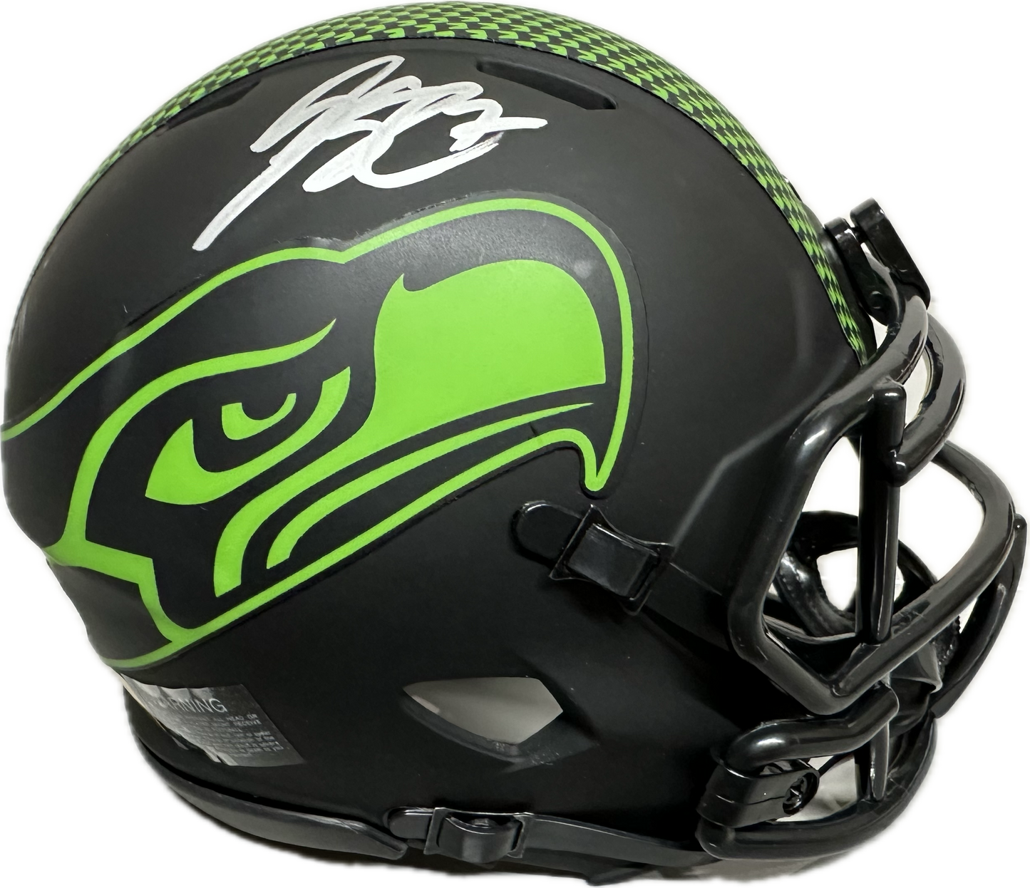 Jaxon Smith Njgba Seattle Lime Green Signed Mini Football Helmet (PIA/JSA)