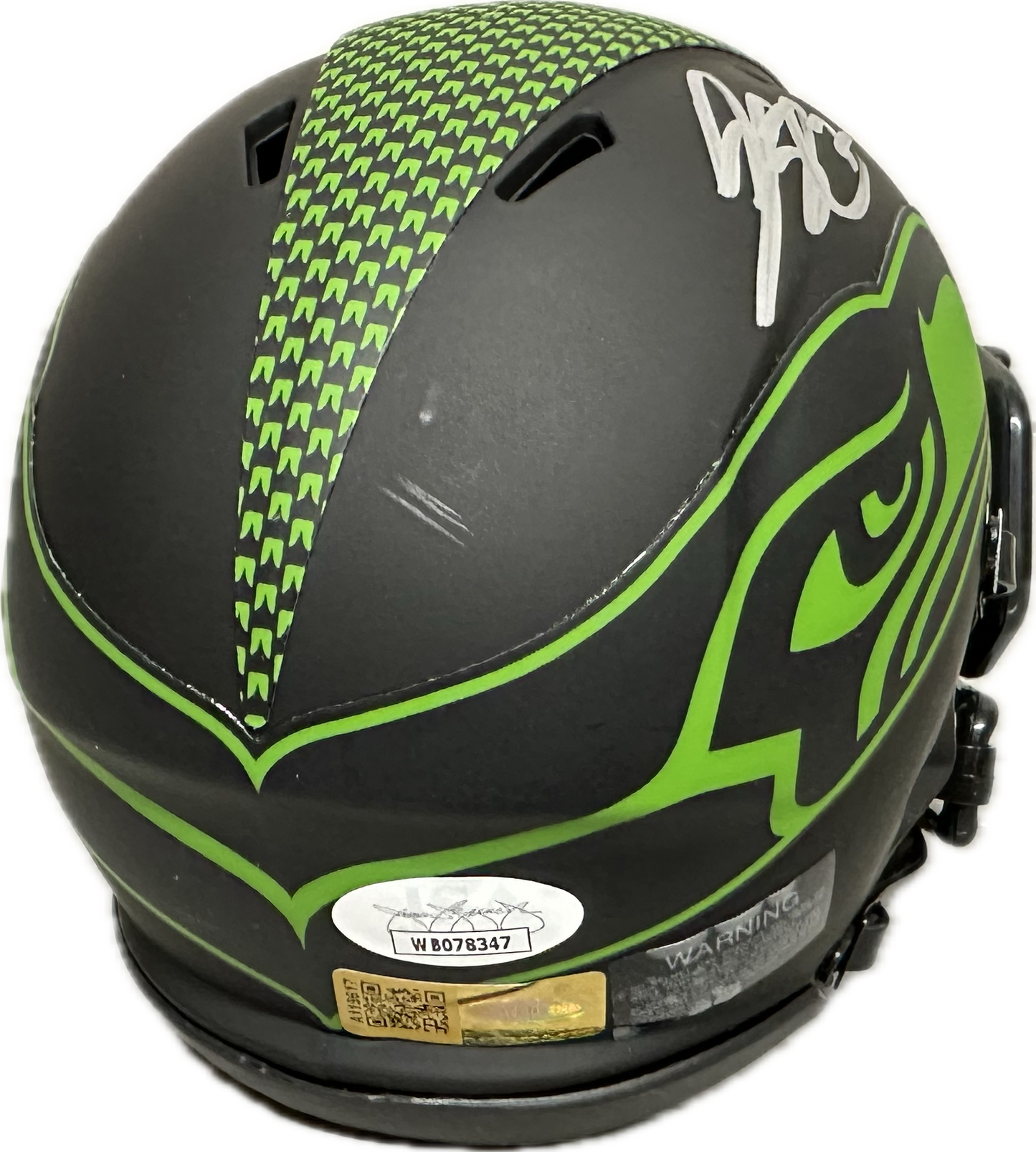 Jaxon Smith Njgba Seattle Lime Green Signed Mini Football Helmet (PIA/JSA)