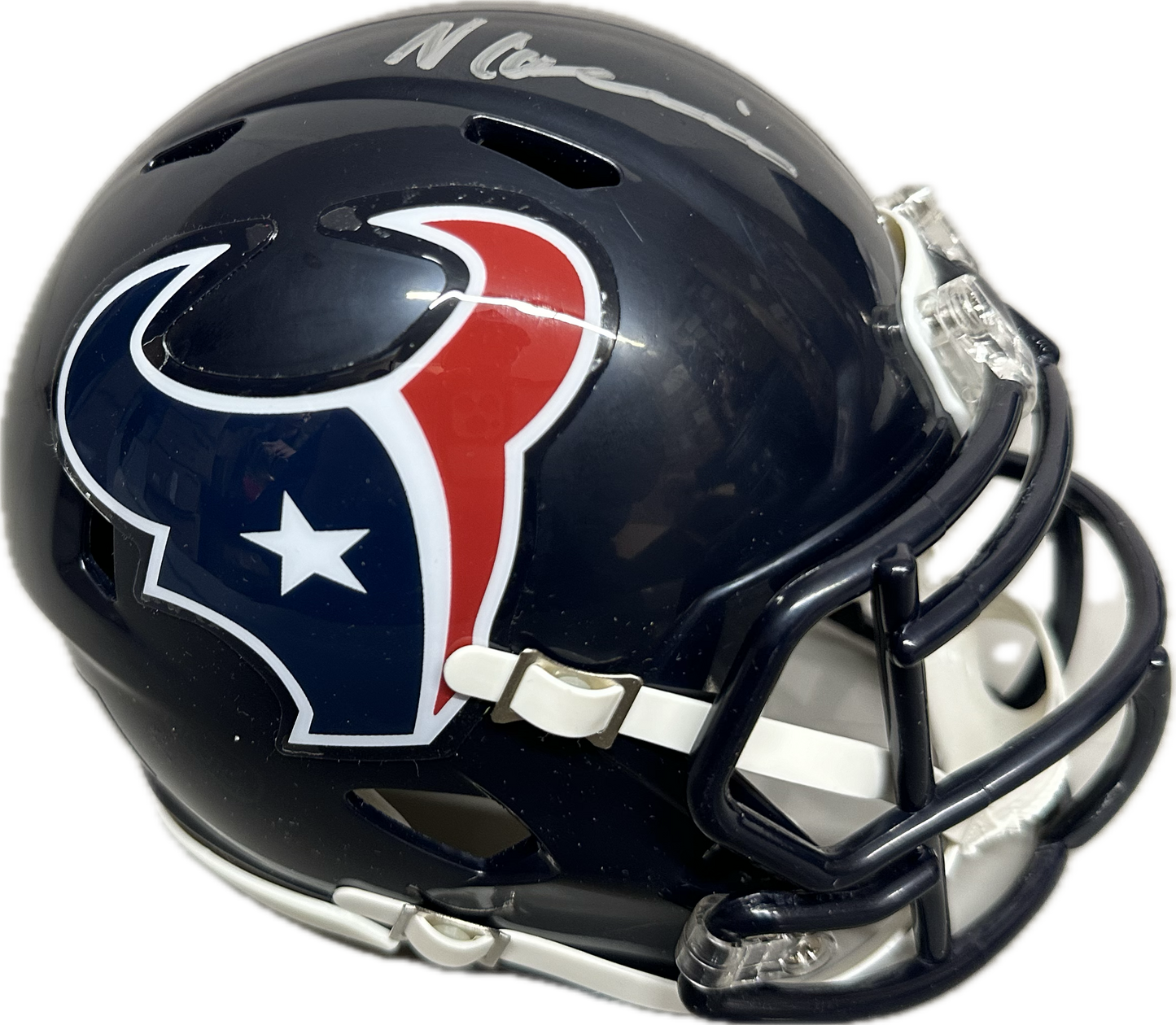 Nico Collins Houston Home Signed Mini Football Helmet (JSA)