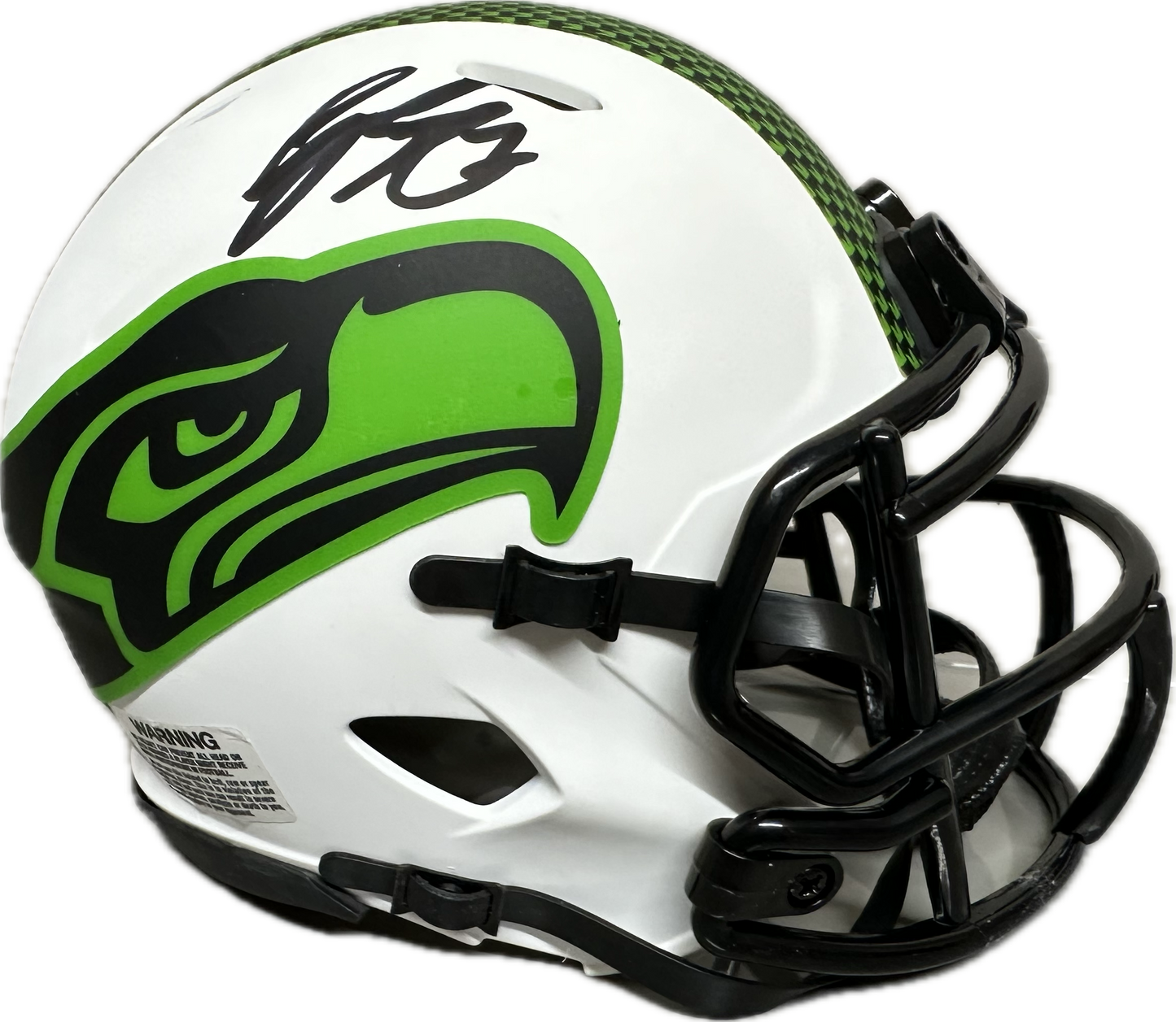 Jaxon Smith Njgba Seattle Signed Lunar Mini Football Helmet (PIA/JSA)