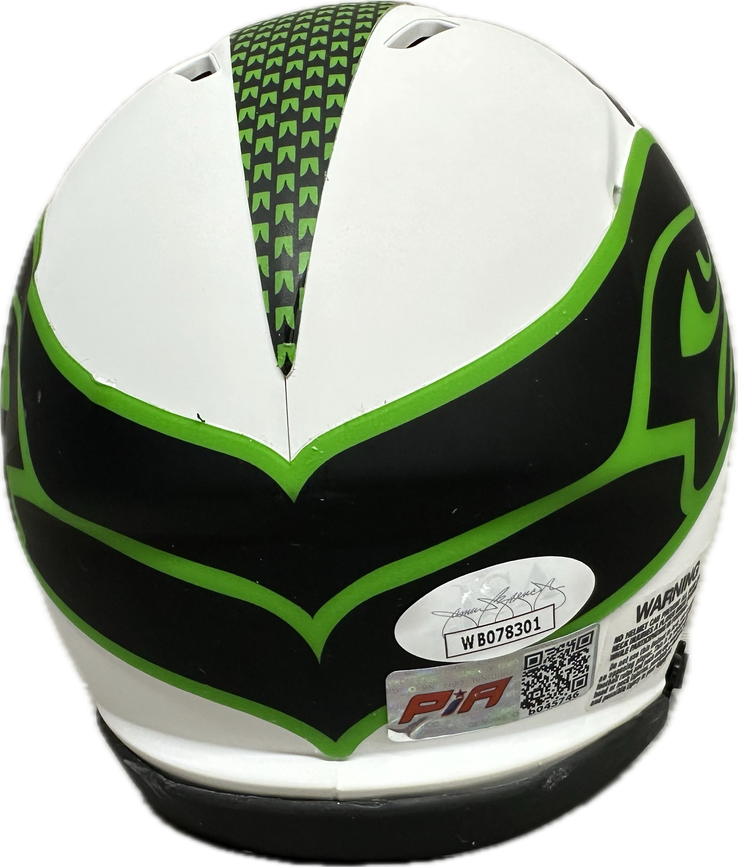 Jaxon Smith Njgba Seattle Signed Lunar Mini Football Helmet (PIA/JSA)
