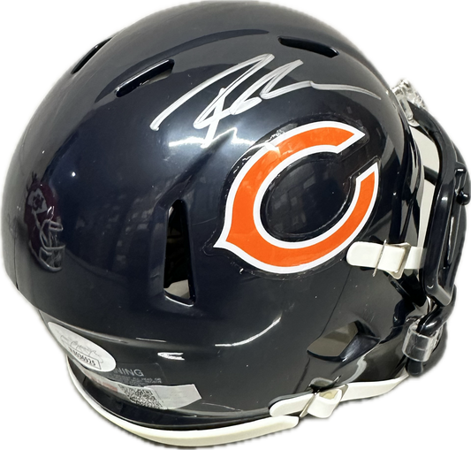 Roschon Johnson Chicago Speed Signed Mini Football Helmet (PIA/JSA)