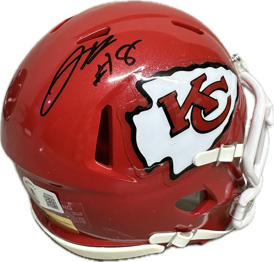 Justyn Ross Kansas City Red Mini Football Helmet (PIA)