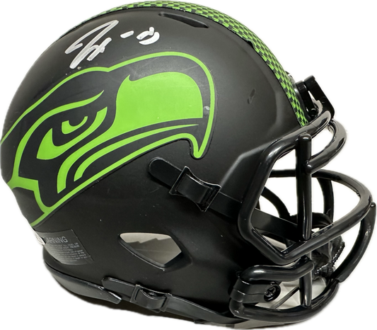 Jaxon Smith Njgba Seattle Eclipse Signed Mini Football Helmet (PIA/JSA)