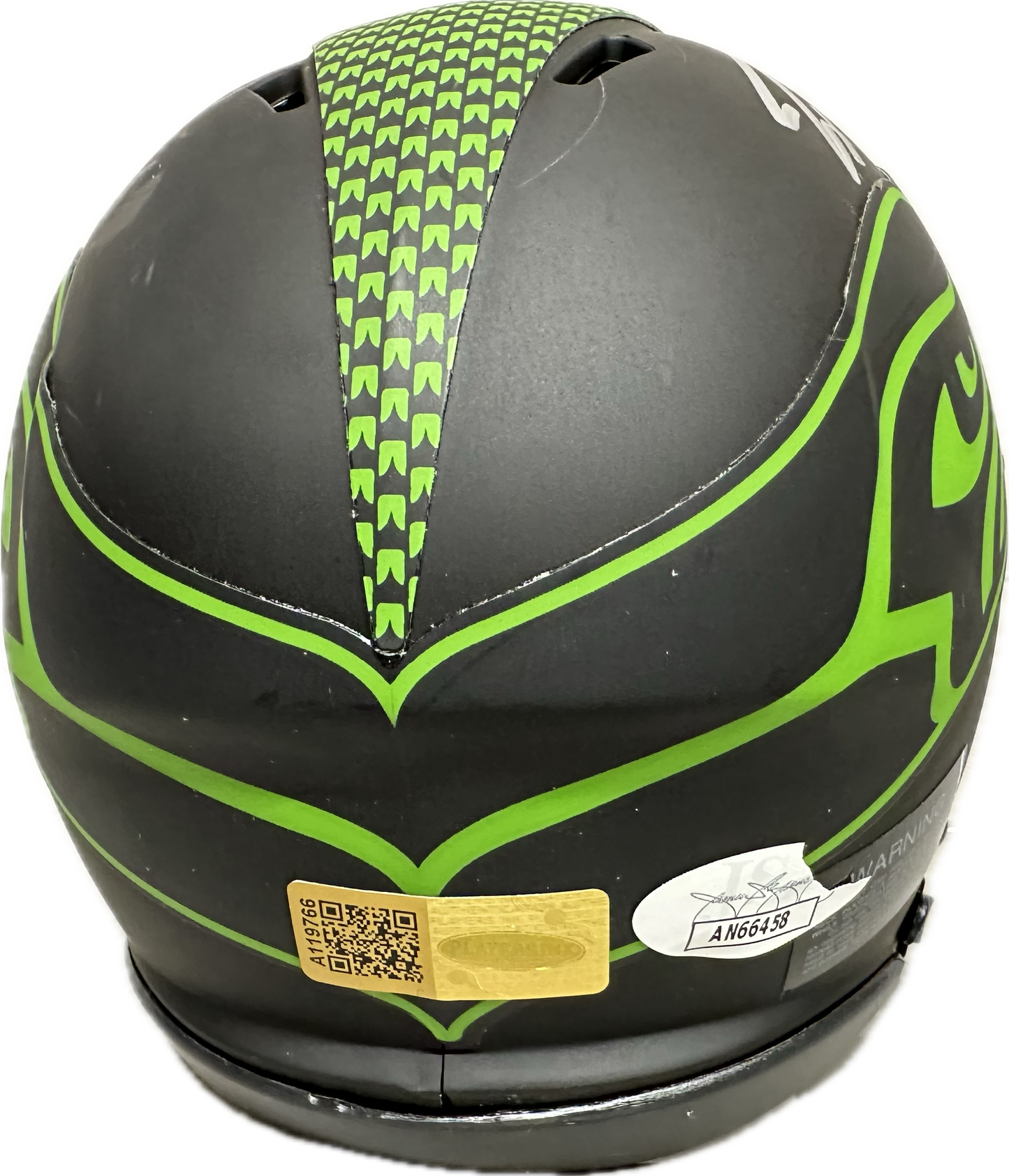 Jaxon Smith Njgba Seattle Eclipse Signed Mini Football Helmet (PIA/JSA)