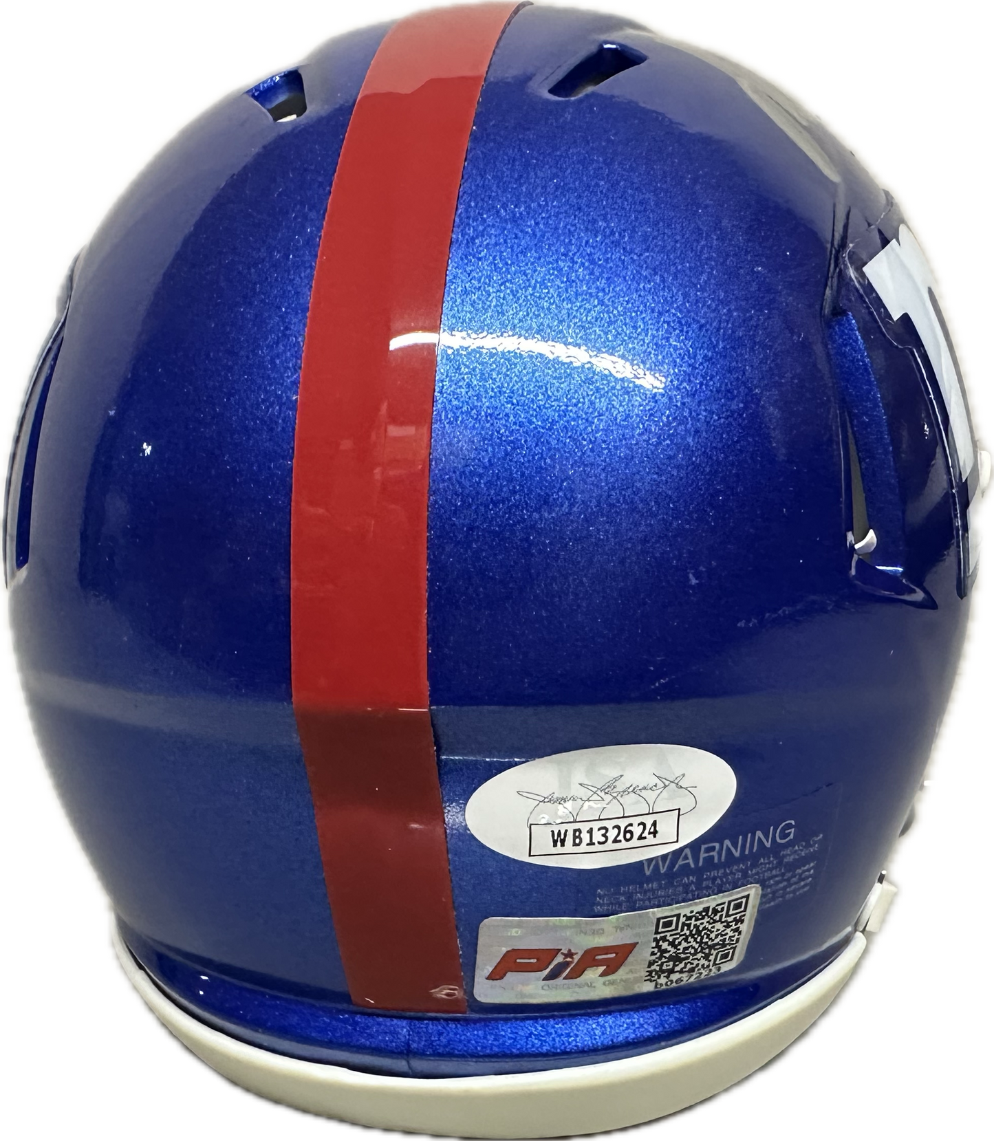 Jalin Hyatt New York Blue Signed Mini Football Helmet (PIA/JSA)