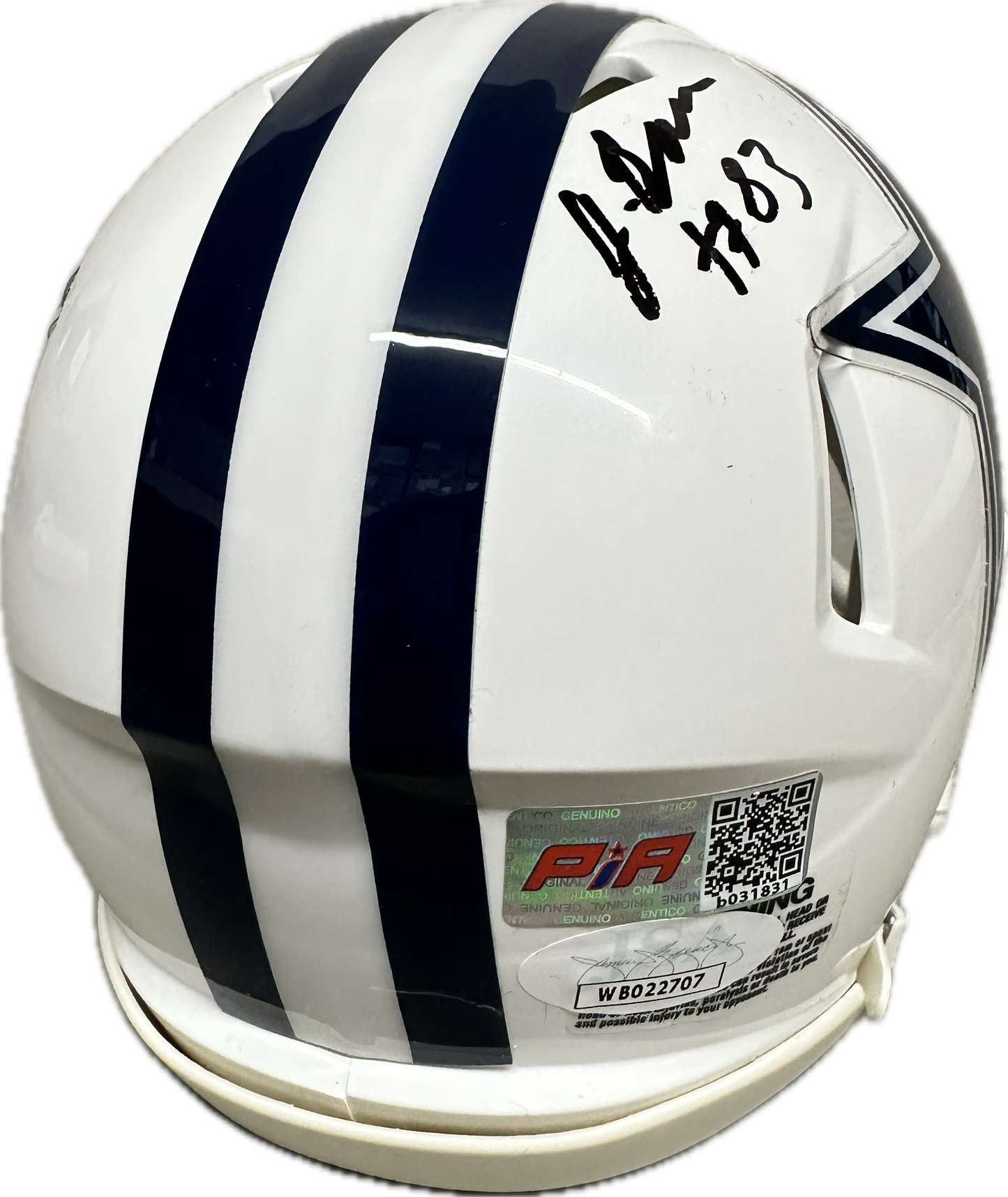 Jalen Brooks Dallas Signed Mini Football Helmet (JSA/PIA)