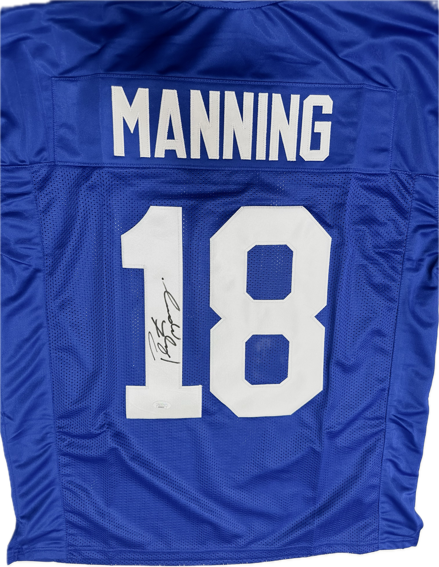 Peyton Manning Signed Custom Indianapolis Blue Football Jersey