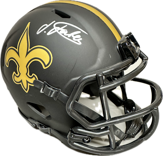 Isaiah Foskey New Orleans Ecsplise Signed Mini Football Helmet (PIA)