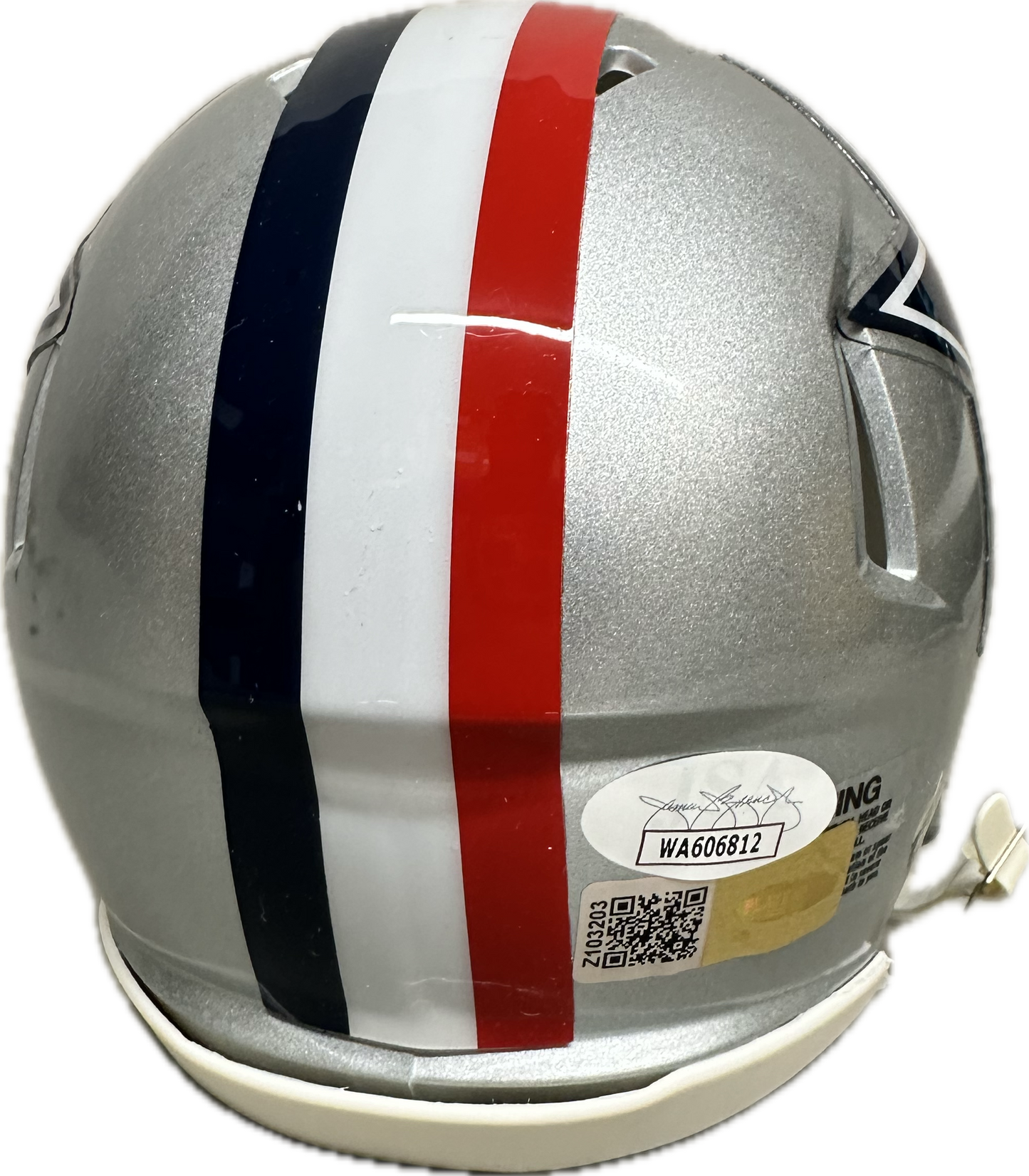 Drew Pearson "HOF 21" Inscription Signed Dallas Silver Speed Mini Football Helmet (PIA/JSA) America Team