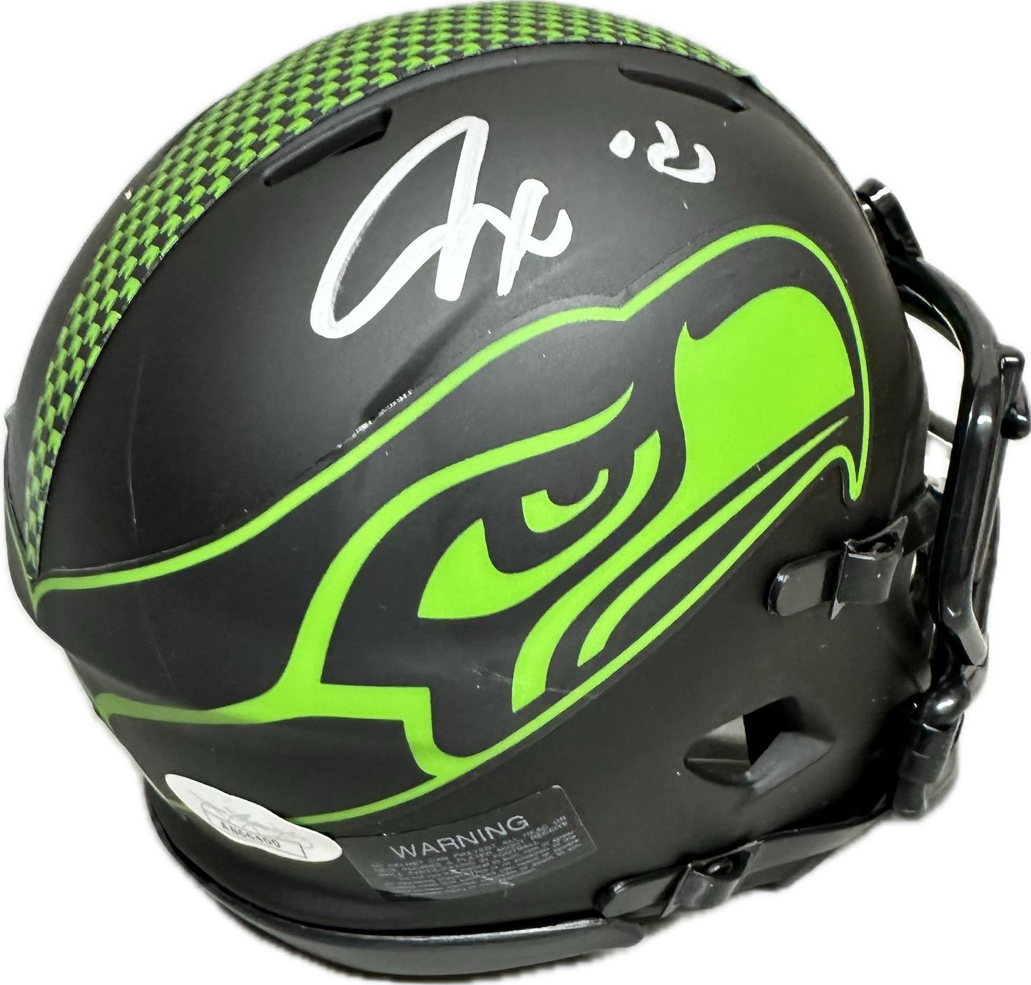 Jaxon Smith Njigba Seattle Eclipse Signed Mini Football Helmet (PIA/JSA)