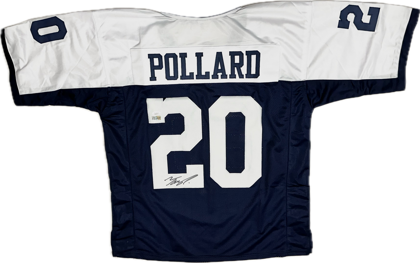 Tony Pollard Signed CustomThrowback Dallas Football Jersey (PIA/JSA)