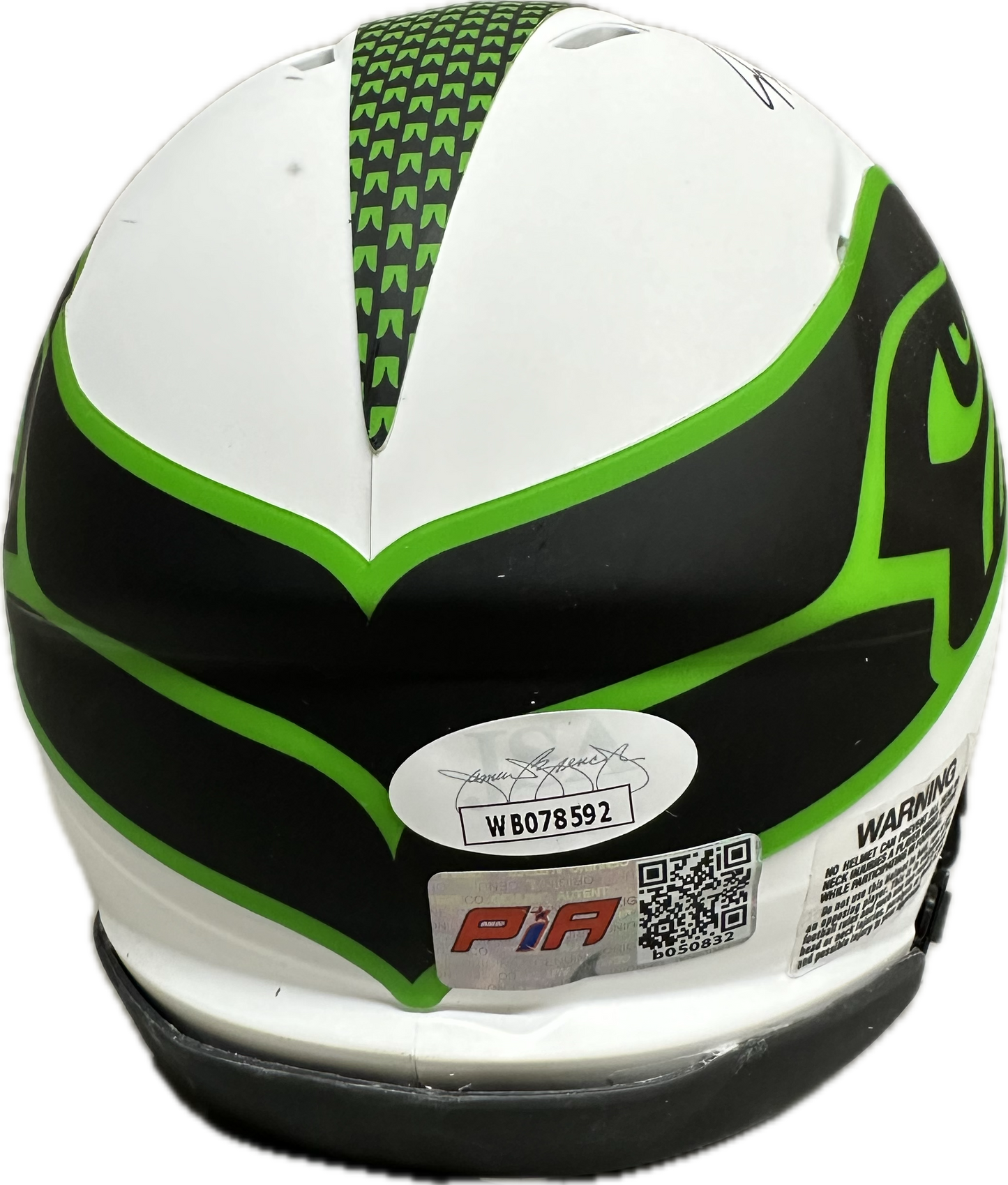 Jaxon Smith Njigba Seattle Signed Lunar Mini Football Helmet (PIA/JSA)